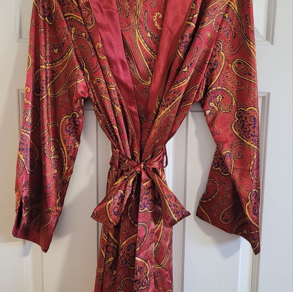 Silky robe